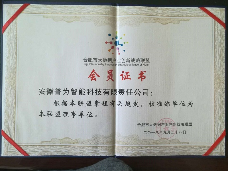 合肥市大數(shù)據(jù)產(chǎn)業(yè)創(chuàng)新戰(zhàn)略聯(lián)盟理事單位