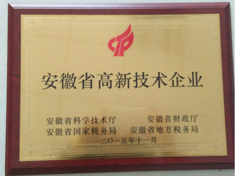 安徽省**技術(shù)企業(yè)